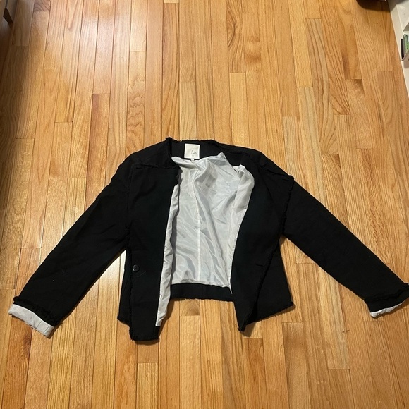 Joie Black Jacket with White Inner Lining Size Large - Picture 2 of 7